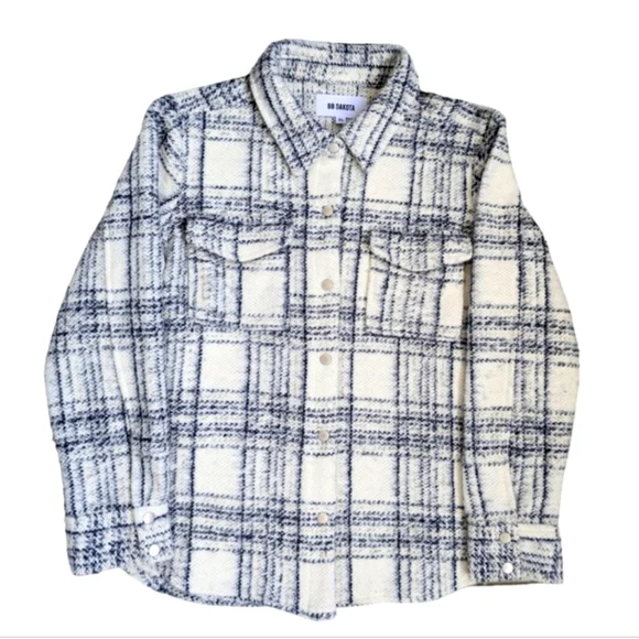 BB DAKOTA Plaid Button Down LONG SLEEVE WOMEN'S TOP Shirt Jacket Cardigan - Picture 2 of 12